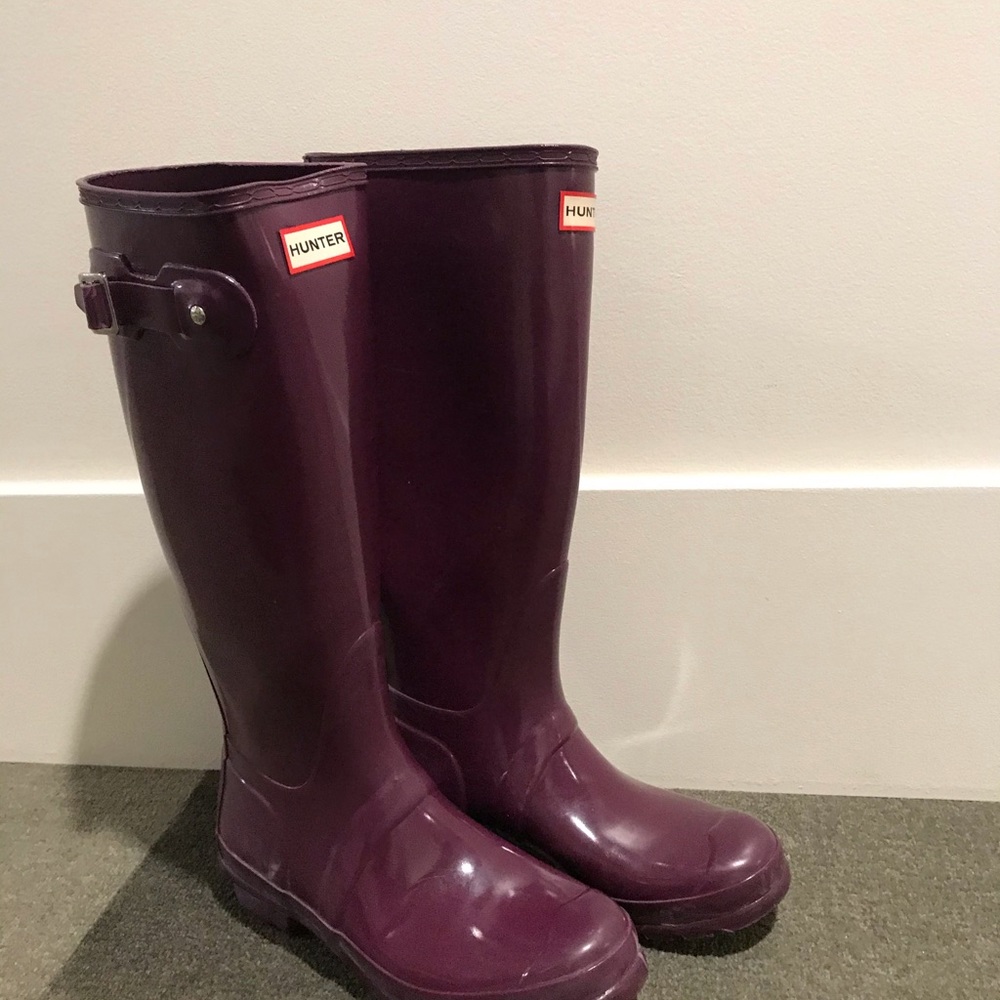 Hunter Rainboots Tall Violet, US Size 7